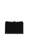Menbur Sparkle Braid Clasp Clutch, Black