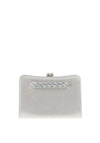 Menbur Sparkle Braid Clasp Clutch, Silver