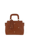 Menbur Quilted Faux Leather Small Messenger Bag, Tan