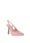 Menbur Diamante Cone Heeled Shoes, Nude Pink