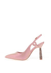 Menbur Diamante Cone Heeled Shoes, Nude Pink