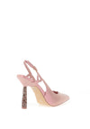 Menbur Diamante Cone Heeled Shoes, Nude Pink