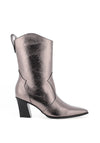 Menbur Metallic Western Heeled Boots, Taupe