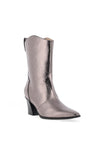 Menbur Metallic Western Heeled Boots, Taupe