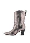 Menbur Metallic Western Heeled Boots, Taupe