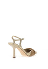 Menbur Diamante Twist Bow Heeled Shoes, Gold