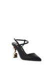 Menbur Picumnus Gold Twist Heeled Shoes, Black