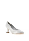 Menbur Shimmer Effect Pointed Toe Heels, Silver