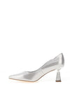 Menbur Shimmer Effect Pointed Toe Heels, Silver