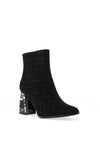 Menbur Metallic Boucle Heeled Ankle Boots, Black
