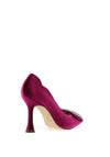 Menbur Scalloped Edge Velvet Heels, Purple