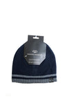 Serafina Men’s Stripe Beanie, Navy & Grey