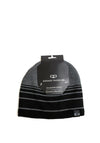Serafina Men’s Stripe Beanie, Black & Grey