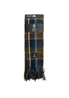 Serafina Men’s Plaid Pattern Scarf, Navy & Green Multi