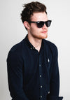 Sur-Lux Men’s Wayfarer Sunglasses, Matte Black