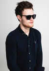 Sur-Lux Men’s Rectangle Sunglasses, Matte Black