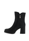 Marco Tozzi Faux Nubuck Block Heel Ankle Boots, Black