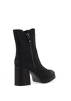 Marco Tozzi Faux Nubuck Block Heel Ankle Boots, Black