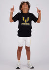 Vingino X Messi Kids Unisex Short Sleeve Tee, Black