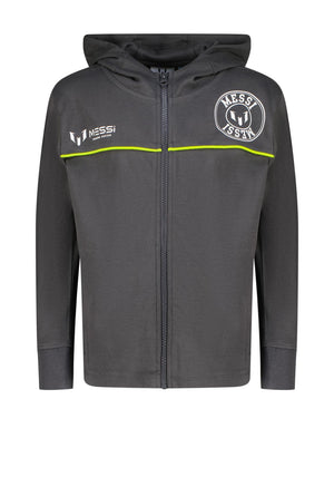 Vingino X Messi Oshi Full Zip Hooded Jacket, Metallic Grey