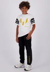 Vingino X Messi Kids Unisex Gold Logo Short Sleeve Tee, White