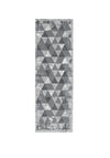 Astra Miabella Geometric Print Runner Mat, Grey Multi