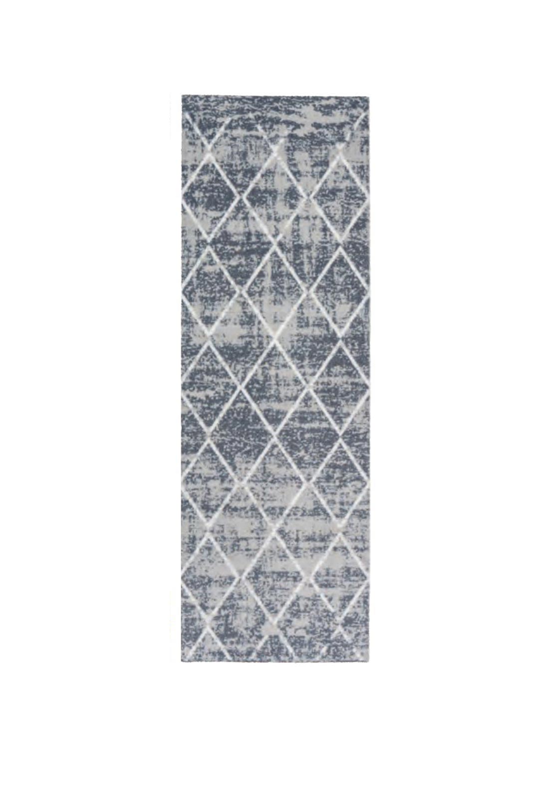Astra Miabella Diamond Print Runner Mat, Grey Multi