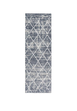 Astra Miabella Diamond Print Runner Mat, Grey Multi