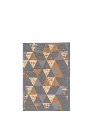 Astra Miabella Geometric Triangle Print Door Mat, Beige Multi