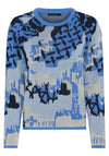 Micha Graphic Jacquard Knit Jumper, Blue