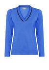 Micha V Neck Sweater, Blue