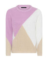 Micha Colour Block Jumper, Pink Multi