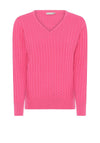 Micha Waffle Texture Jumper, Pink