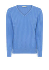 Micha Waffle Texture Jumper, Blue