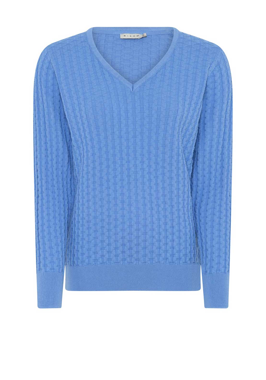 Micha Waffle Texture Jumper, Blue