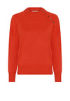 Micha Studded Basic Knit Jumper, Orange
