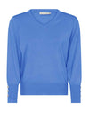 Micha V Neck Viscose Sweater, Blue