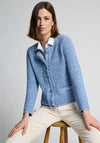 Micha Boucle Style Knit Jacket, Blue