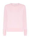 Micha Viscose Knit Sweater, Baby Pink