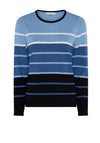 Micha Striped Round Neck Jumper, Blue