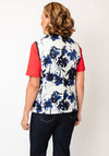 Micha Floral Print Lightweight Padded Gilet, Cream Multi
