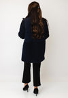 Micha Zip Up Textured Coat, Navy