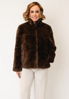 Micha Faux Fur Coat, Brown