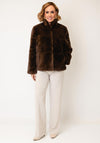 Micha Faux Fur Coat, Brown