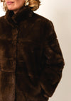 Micha Faux Fur Coat, Brown