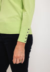 Micha Round Neck Fine Cardigan, Green
