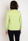 Micha Round Neck Fine Cardigan, Green