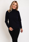 Micha Polo Neck Sweater, Navy