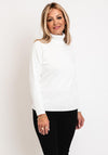 Micha Polo Neck Sweater, White