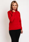 Micha Polo Neck Sweater, Red